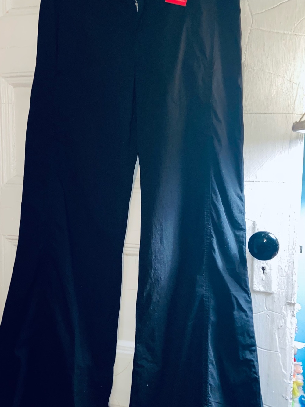 XCVI Black Wide-Leg Pull-On Pants with Flared Hem - Picture 2 of 6